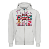 Dove Grey i've got a bus full of valentine Zipper Hoodie - OliviaCreatesArt