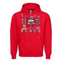 Red i've got a bus full of valentine Zipper Hoodie - OliviaCreatesArt