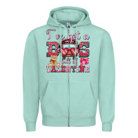 Seafoam i've got a bus full of valentine Zipper Hoodie - OliviaCreatesArt
