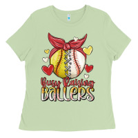 Matcha busy raising ballers Ladies Tee - MaliasSmallBusiness
