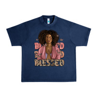 Navy blessed black woman Urban Heavy Tee - Artiststas