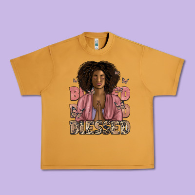 Blessed Black Woman Urban Heavy Tee Designed By Artiststas