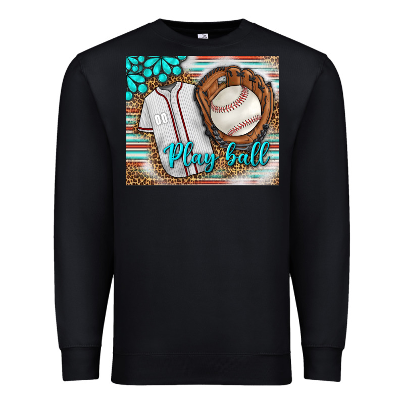 Baseball Play Ball With Leopard Mousepad Premium Sweatshirt by BundleAndBundleShop | Teevron