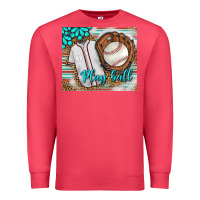 Cardinal Baseball Play Ball With Leopard Mousepad Premium Sweatshirt - BundleAndBundleShop