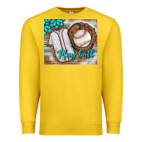 Lemon Baseball Play Ball With Leopard Mousepad Premium Sweatshirt - BundleAndBundleShop