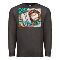 Smoke Baseball Play Ball With Leopard Mousepad Premium Sweatshirt - BundleAndBundleShop