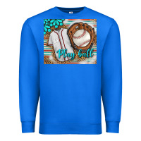 True Royal Baseball Play Ball With Leopard Mousepad Premium Sweatshirt - BundleAndBundleShop