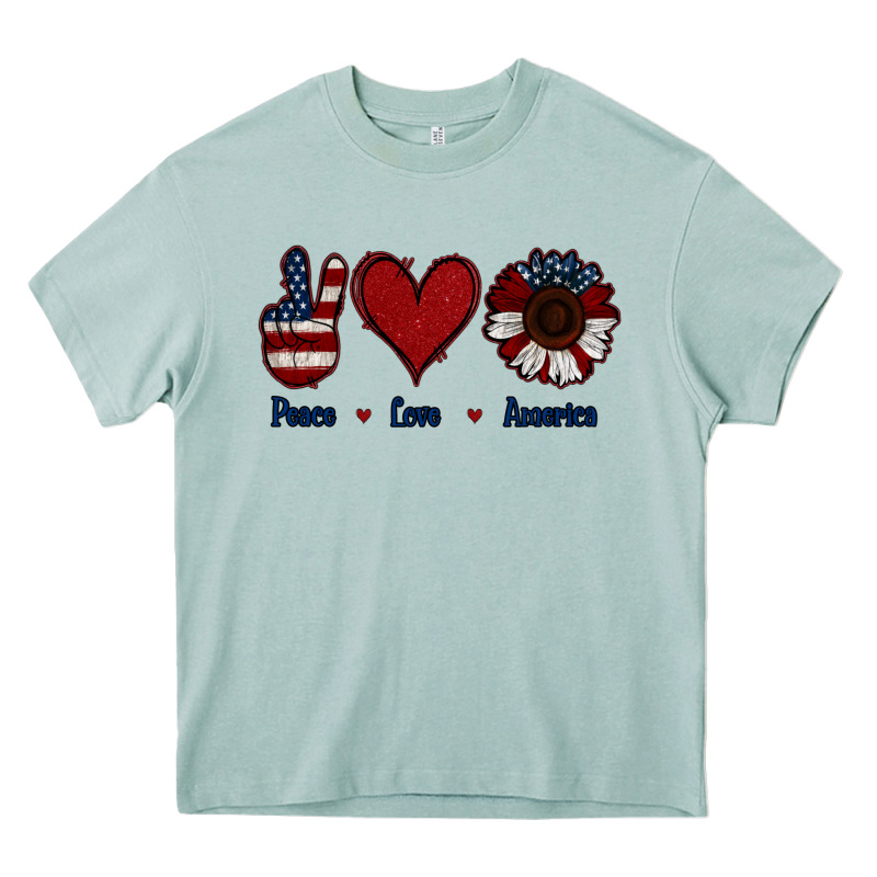 Peace Love America Heavy Core Tee by Jasminsmagicworld | Teevron