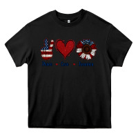 Black Peace Love America Heavy Core Tee - Jasminsmagicworld