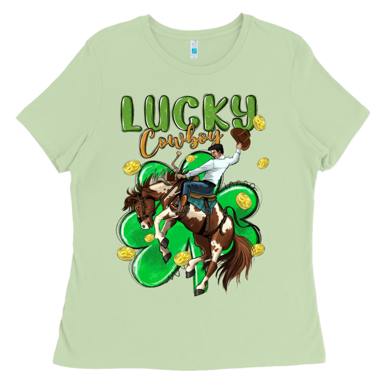 Lucky Cowboy Ladies Tee by MaliasSmallBusiness | Teevron