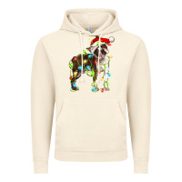 Vintage Artic christmas chocolate boston terrier Vintage Hoodie - LillyAllenDesigns