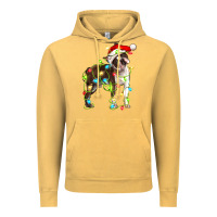 Vintage Mustard christmas chocolate boston terrier Vintage Hoodie - LillyAllenDesigns