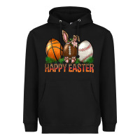 Black Happy Easter Sports Heavyweight Hoodie - BundleAndBundleShop