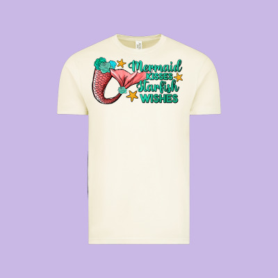Mermaid Kisses Starfish Wishes Vintage Tee Designed By Jahusdesignshop