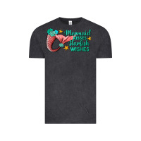 Vintage Black mermaid kisses starfish wishes Vintage Tee - JahusDesignShop