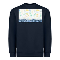 Navy doodle flowers sippy cup tbs Heavyweight Sweatshirt - TumblerDesignByShophia