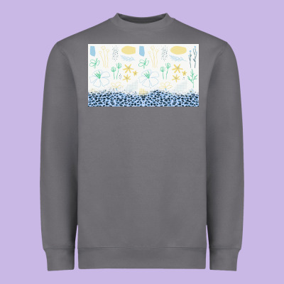 Doodle Flowers Sippy Cup Tbs Heavyweight Sweatshirt Designed By Tumblerdesignbyshophia
