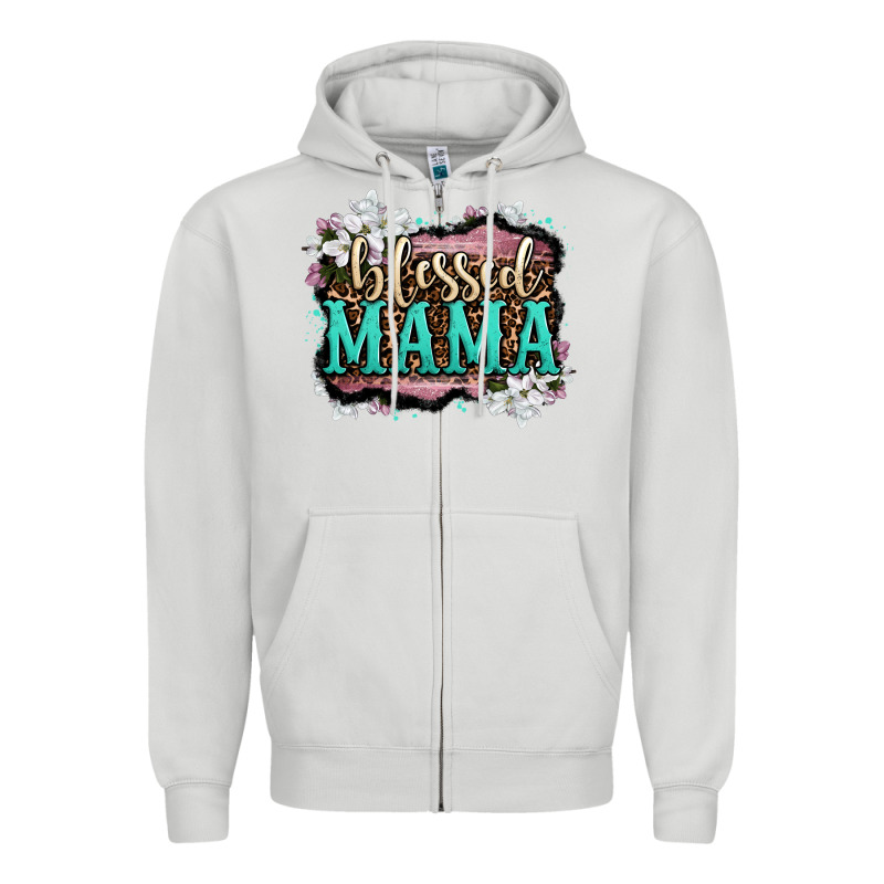 Blessed Mama Zipper Hoodie by OliviaCreatesArt | Teevron