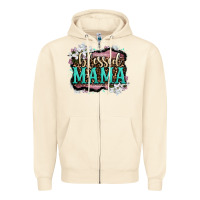 Sandshell blessed mama Zipper Hoodie - OliviaCreatesArt