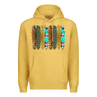 Antique Gold western brushstrokes Premium Hoodie - OliviaCreatesArt