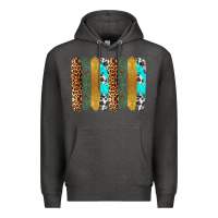 Charcoal Heather western brushstrokes Premium Hoodie - OliviaCreatesArt