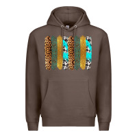 Coffee western brushstrokes Premium Hoodie - OliviaCreatesArt