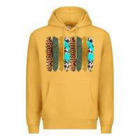 Mustard western brushstrokes Premium Hoodie - OliviaCreatesArt