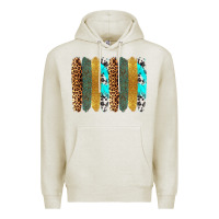 Oatmeal Heather western brushstrokes Premium Hoodie - OliviaCreatesArt