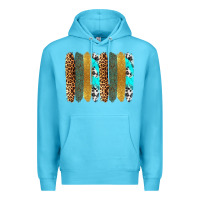 Ocean Blue western brushstrokes Premium Hoodie - OliviaCreatesArt