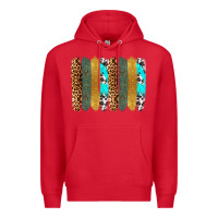 Red western brushstrokes Premium Hoodie - OliviaCreatesArt