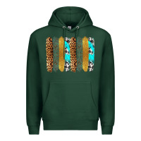 Sports Green western brushstrokes Premium Hoodie - OliviaCreatesArt