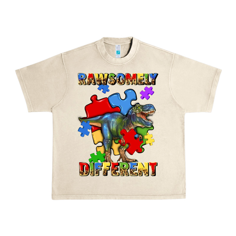Rawsomely Different Autism T Rex Urban Heavy Tee by Artiststas | Teevron