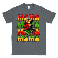Charcoal Heather mama lightning bolt juneteenth Classic Tee - LillyAllenDesigns