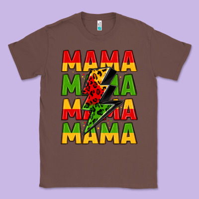 Mama Lightning Bolt Juneteenth Classic Tee Designed By Lillyallendesigns