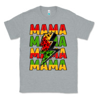 Heather Grey mama lightning bolt juneteenth Classic Tee - LillyAllenDesigns
