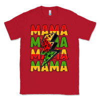 Red mama lightning bolt juneteenth Classic Tee - LillyAllenDesigns