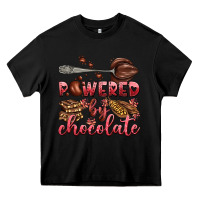 Black powered by chocolate Heavy Core Tee - AdoDesignShop