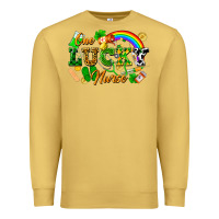 Antique Gold one lucky nurse Premium Sweatshirt - FaDigitalArtStudio