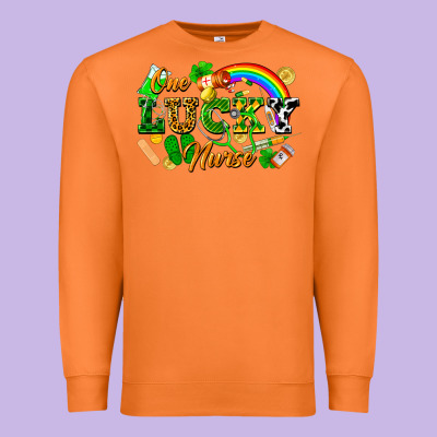 One Lucky Nurse Premium Sweatshirt Designed By Fadigitalartstudio
