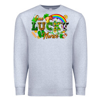 Heather Grey one lucky nurse Premium Sweatshirt - FaDigitalArtStudio