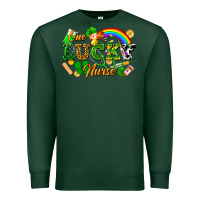 Sports Green one lucky nurse Premium Sweatshirt - FaDigitalArtStudio