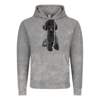 Cloud Rock black poodles dog Vintage Hoodie - LillyAllenDesigns