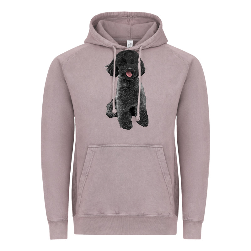 Black Poodles Dog Vintage Hoodie by LillyAllenDesigns | Teevron