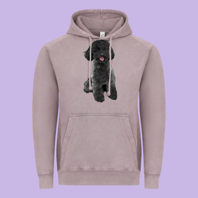 Black Poodles Dog Vintage Hoodie Designed By Lillyallendesigns