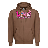 Chestnut love is all you need Zipper Hoodie - OliviaCreatesArt