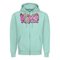 Seafoam love is all you need Zipper Hoodie - OliviaCreatesArt