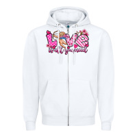 White love is all you need Zipper Hoodie - OliviaCreatesArt