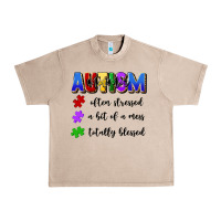 French Oak i'm a hot mess always stressed and proudly autism Urban Heavy Tee - Artiststas