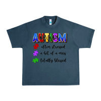Midnight Navy i'm a hot mess always stressed and proudly autism Urban Heavy Tee - Artiststas
