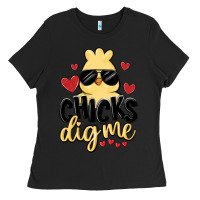 Black chicks dig me Ladies Tee - MaliasSmallBusiness